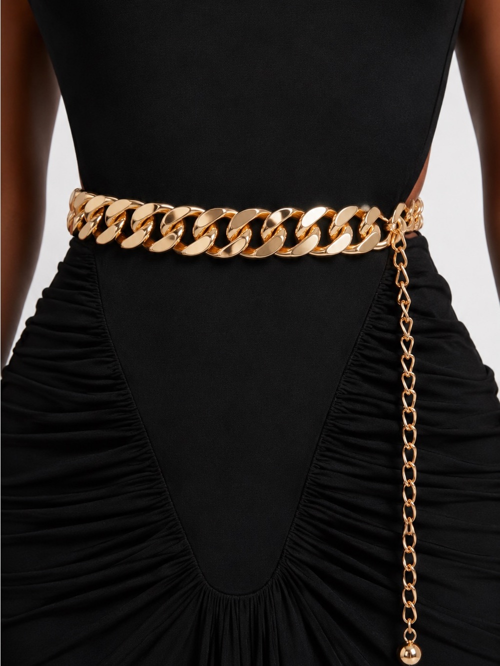 Chunky Gold Chain Link Waist Belt